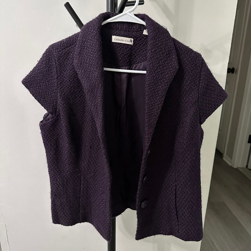 Coldwater Creek Purple Shortsleeve Blazer
